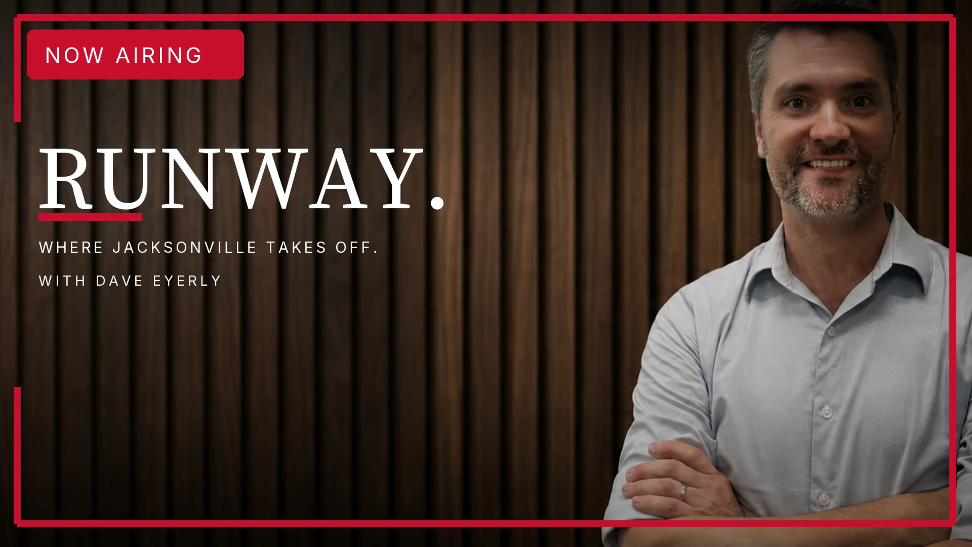 Dave Eyerly, host of Runway, at the advisor.TV studio.