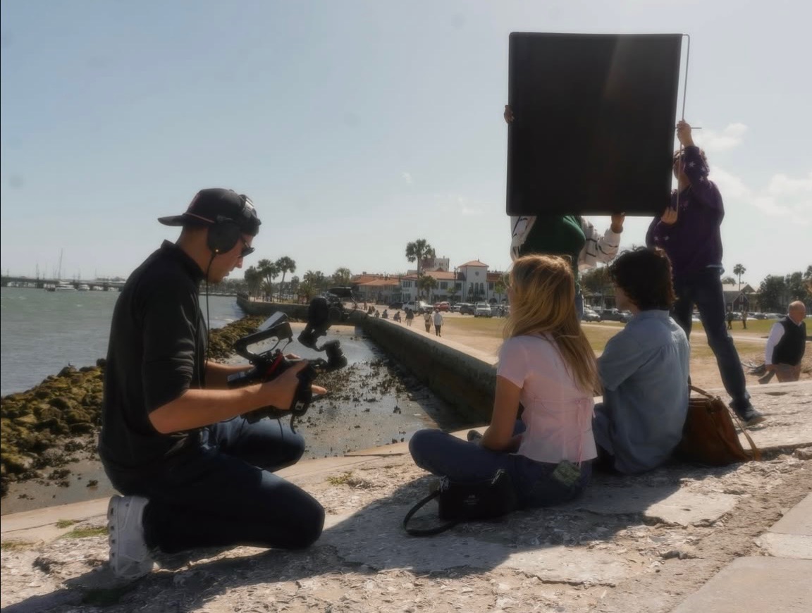 Directing a couple on a waterfront shoot in St. Augustine