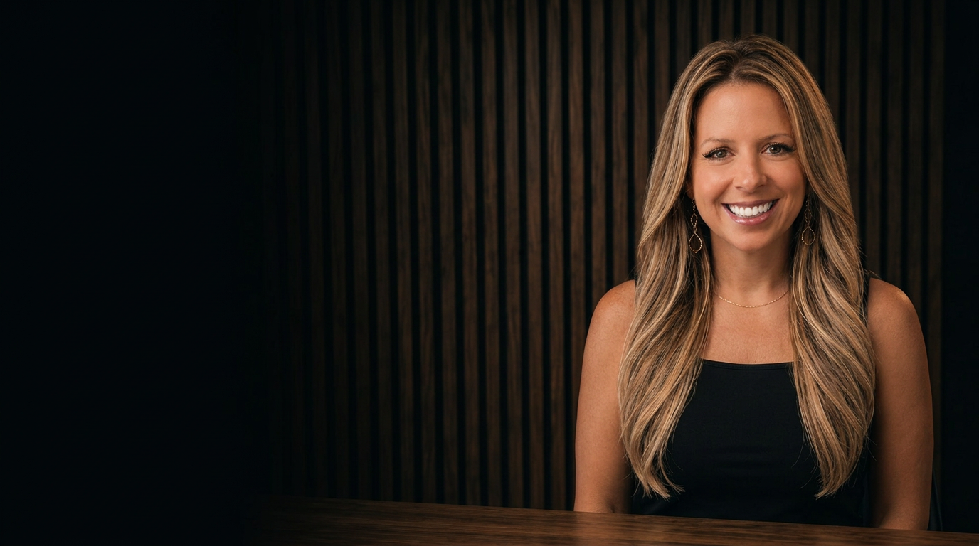 Kristi Hamilton, host of Vision, at the advisor.TV studio