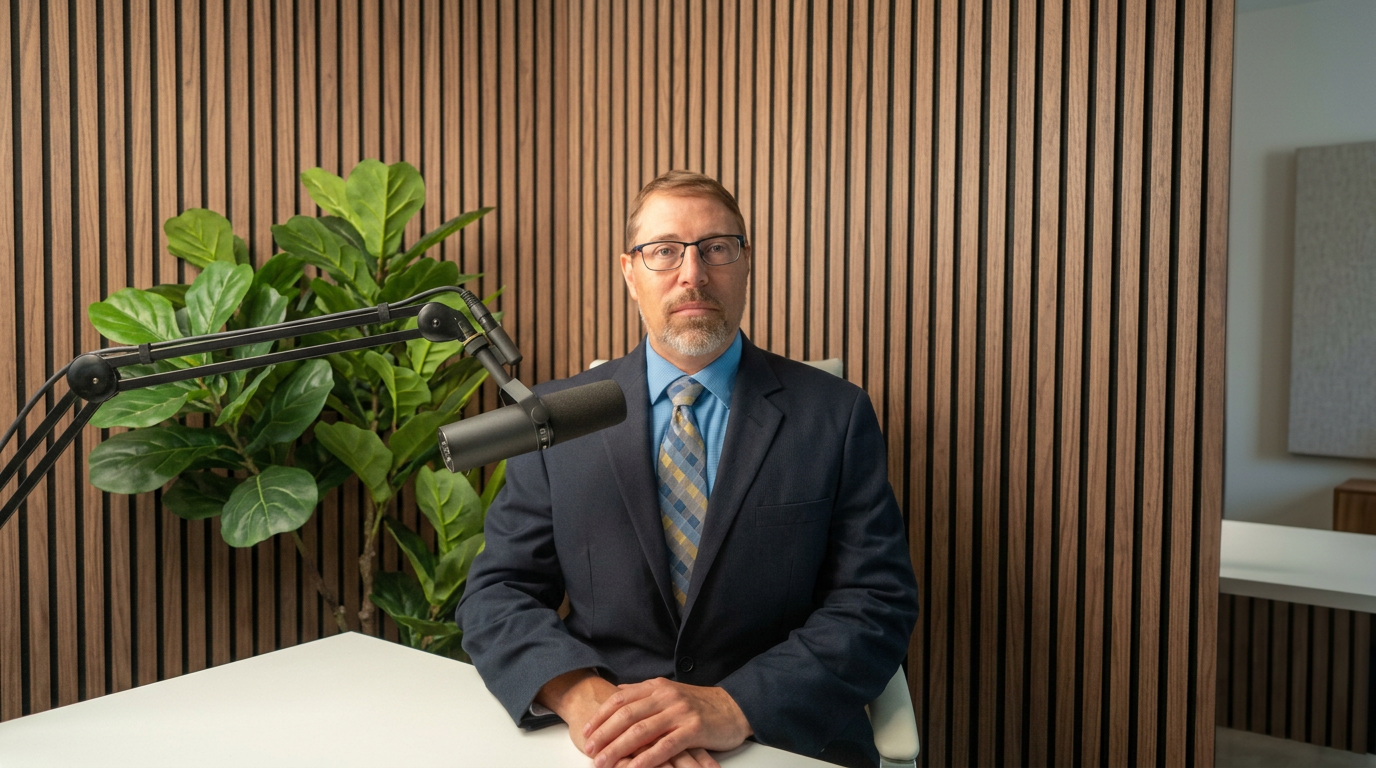 Brad Hettich, host of Acquisitions in Jax, at the advisor.TV studio.