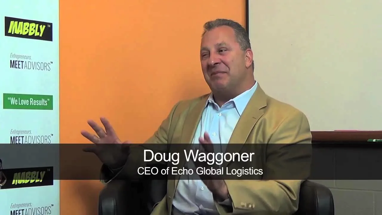 Still frame from the archive conversation with Doug Waggoner, CEO of Echo Global Logistics.
