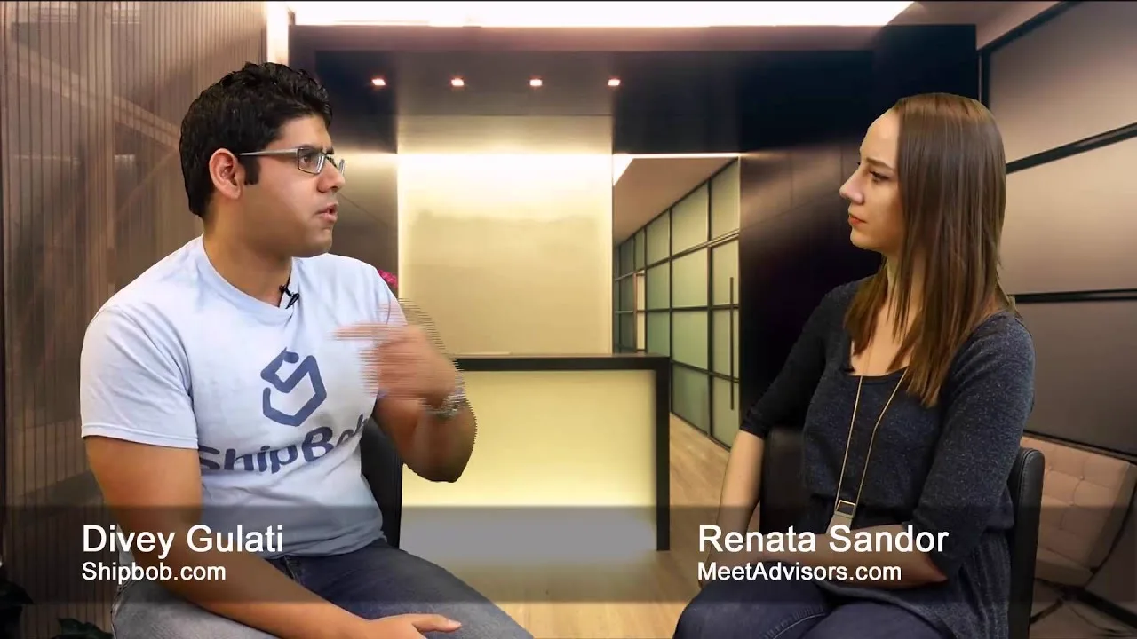 Still frame from the archive conversation with Divey Gulati, Co-Founder of ShipBob.